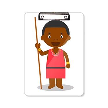 Imagem de Black Wild Kenya Placa de suporte para prancheta de desenho animado A4