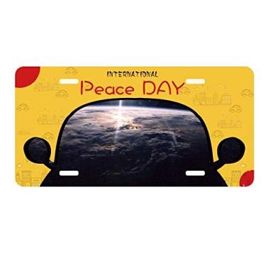 Imagem de DIYthinker Placa aérea com estrela misteriosa do universo espacial para decoração de carro, dia da paz