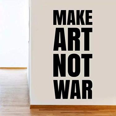 Imagem de Adesivo de parede frase Make Art Not War 48cm x110cm
