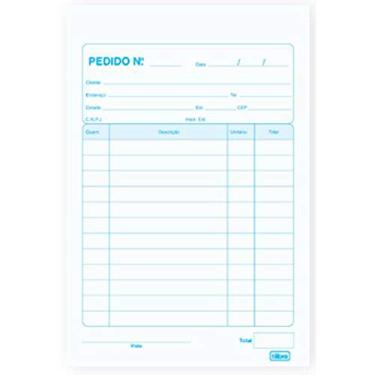 Imagem de Talao De Pedido 1/32 2 Vias 40 Folhas Pacote Com 20-78309