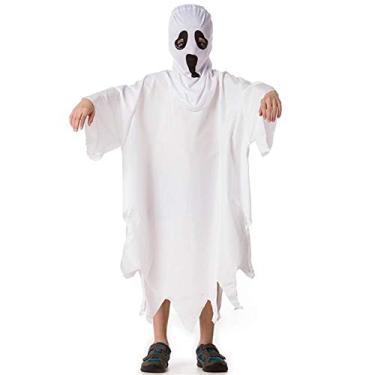 Imagem de Fantasia de Fantasminha Camarada Halloween Infantil Com Mascara P 2-4