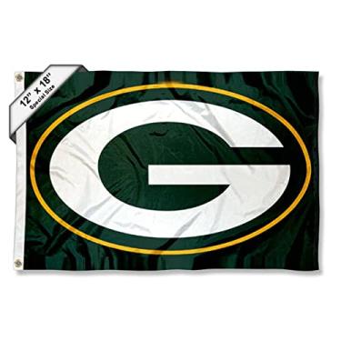 Imagem de WinCraft Green Bay Packers bandeira de barco e carrinho de golfe
