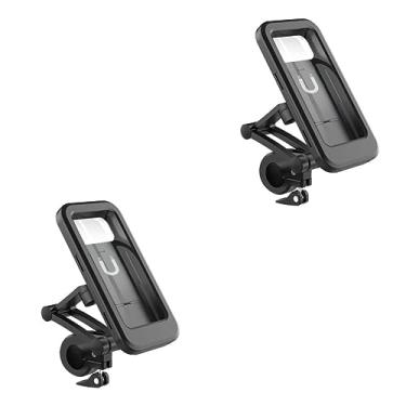 Imagem de Hemobllo 2 Peças Bolsa para celular à prova d'água para bicicletas pulseira magnética para fones de ouvido suporte para celular motocicleta suporte para telefone universal Girar