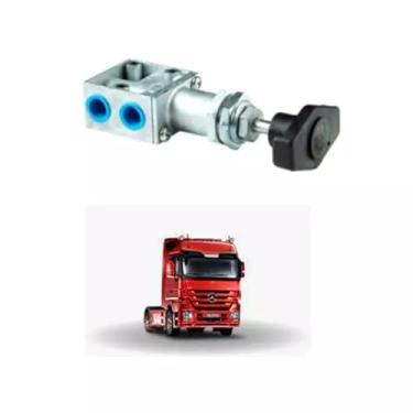 Imagem de VALVULA ACIONAMENTO SUSPENSOR PNEUMATICO 1/4NPT 3 ESTÁGIOS MB TRUCKS CARRETAS 3 ESTAGIOS SEM MANOMETRO