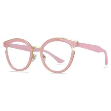 Imagem de Armação de óculos vintage feminino olho de gato, óculos retrô anti-azul, 7, tamanho único