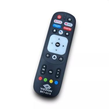 Imagem de Controle Remoto TV Vizzion Smart 4K DLED Rig Vizzion Android - Compatível com TV Vizzion BR32D1SA, BR43D1SA, BR50GUA,BR58GUA, BR65GUA - Controle para Reposição