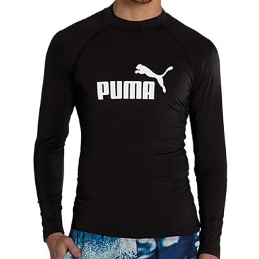 Imagem de PUMA Camiseta Térmica Proteção Solar UV50 Segunda Pele Lisa Masculina Adulto, Preto (002), G
