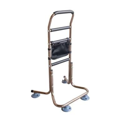 Imagem de Suporte para trilho de cama médica e alça de barra de apoio ajustável em altura, suporte de cadeira para idosos com bolso de armazenamento, suporte seguro para barra de apoio para elevação de cadeir