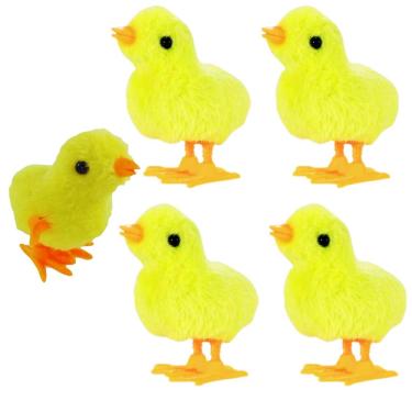 Imagem de 05 Pintinhos Amarelinho A Corda 9cm Galinha Pintadinha