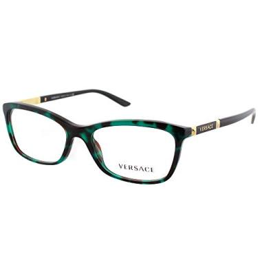 Imagem de Óculos de Grau Versace Ve3186 5076/54 Verde/tartaruga