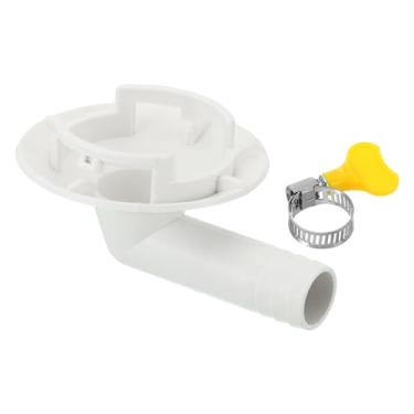 Imagem de PATIKIL Conector de mangueira de drenagem de ar condicionado de 42 mm, 1 conector de drenagem universal com aro de grampo para torneira de unidade AC de janela mini-dividida, estilo branco 1