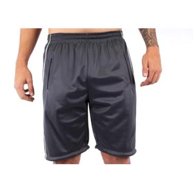 Imagem de Organiky, Bermuda Chimpa Masculina Bolsos Com Ziper e 2 Vivos Lateral Cor:Chumbo;Tamanho:P