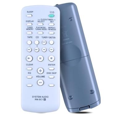 Imagem de Controle remoto de substituição RM-SC1 compatível com sistema estéreo Sony Mini Hi-Fi, compatível com MHC-GX250 MHC-GX450 CMT-NE3 MHCGX250 MHCGX450 CMTNE3