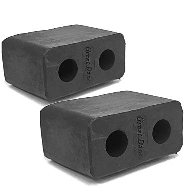 Imagem de 2X Aurora IMXGT-2038 Borracha Reforçada Retangular 2 Furos 15.2 cm x 7.6 cm x 4-1/10.2 cm Moldado Dock Bumper Semi Commercial Truck Trailer Chassis Flatbed