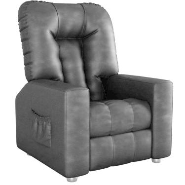 Imagem de Poltrona do Papai retrátil e reclinável Matrix Pallas 3 posições em tecido sintético Preto