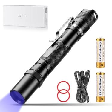 Imagem de LIGHTFE Lanterna UV Blacklight de 395 nm UV301A-Plus com LED UV SSC, feixe puro para luz de cura de cola UV, brilho fluorescente de rocha e mineral, luz detector de urina para animais de estimação, detector de vazamento CA