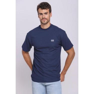 Imagem de Camiseta Masculina Malha Collection Aplique Logo Polo Wear Azul Escuro-Masculino