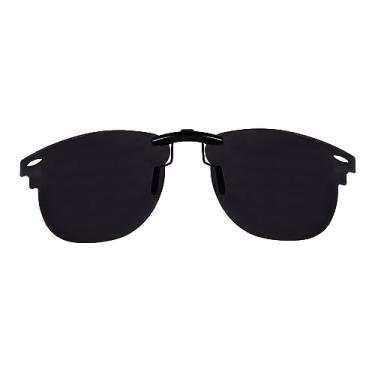 Imagem de Óculos de sol polarizados CLIP-ON para Ray-Ban Clubmaster RB3016 (RX3016) 51X21, Preto, 51 X 21mm