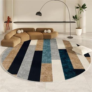 Imagem de Sala de estar grande área tapete estilo redondo quarto cabeceira tapetes sofá cobertor cadeira à prova dwaterproof água anti deslizamento, b, 300x300cm