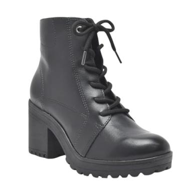 Imagem de Coturno Via Marte Cano Curto Salto Médio Feminino Preto