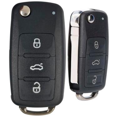 Imagem de Kit Capa Carcaça Chave Canivete Controle Gol e Voyage G6 Amarok Fox Up 3 Botões