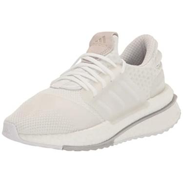 Imagem de adidas Tênis de corrida feminino X_PLR Boost, Branco/branco cristal/branco, 37