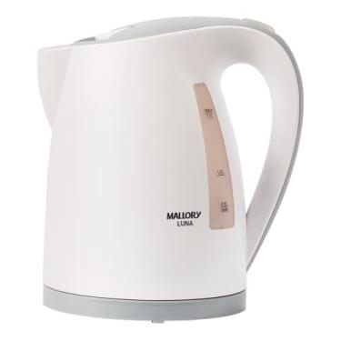 Imagem de Chaleira Elétrica Mallory Luna – 1,7L, Base Rotativa 360º, Desligamento Automático, Indicador de Nível de Água - 220V