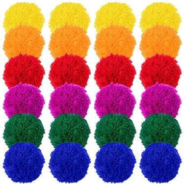 Imagem de FRESHBALL 24 bolas de skate bolas de 10 cm de fio de acrílico macio bolas de playground bolas de mão grande equipamento de educação física para crianças, adultos, handebol, jogos ao ar livre, jogos