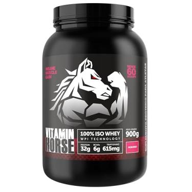 Imagem de Whey Protein Gold Horse 100% Isolado 900g (900g, Morango)