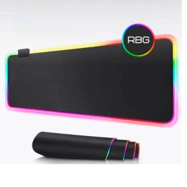 Imagem de Mouse Pad Gamer Grande 80x30cm 7 Cores Rgb - HIGA