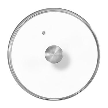 Imagem de Victoria Tampa de vidro redonda de 25,4 cm para frigideira ou frigideira de ferro fundido, feita sob medida apenas para a marca Victoria com diâmetro de 24 cm