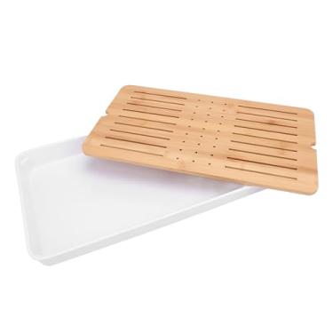 Imagem de Bandeja de Servir chá Bambusoideae e Plástico, Conjunto de chá Kung Fu para Escritório Doméstico Com Drenagem de Armazenamento de água, para Fabricação de chá