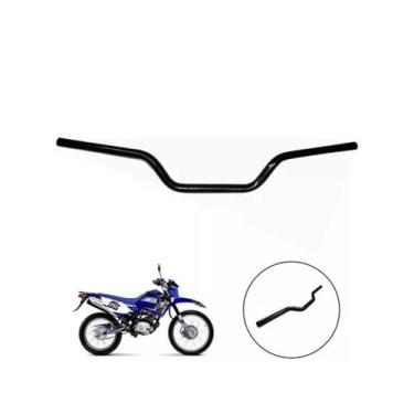 Imagem de Modelo De Guidão Xt 125 Moto Peça Acessório Preto E Cromado Aço Durabi