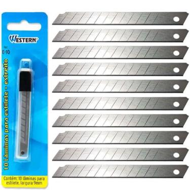Imagem de Kit Com 10 Laminas Para Estilete-Estreito - E-10 - Western