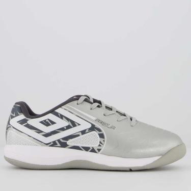 Imagem de Chuteira Umbro Pro 5 Futsal Juvenil Cinza  unissex