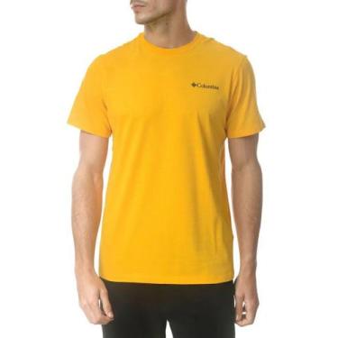 Imagem de Camiseta Columbia Masculina Basic, G, Amarelo