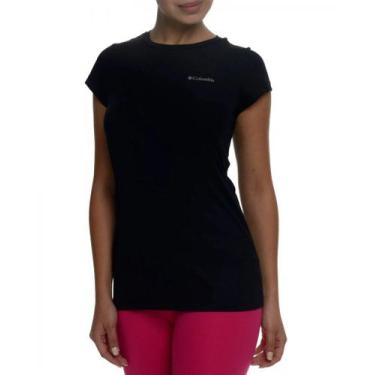 Imagem de Camiseta Columbia Feminina Basica Silk, GG, Preto