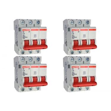 Imagem de Kit C/4 - Disjuntor Steck ''Din'' Tripolar 16A. C