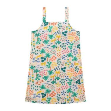 Imagem de Vestido Salopete Infantil Menina Com Alça Em Cotton - Off-White - Tupi