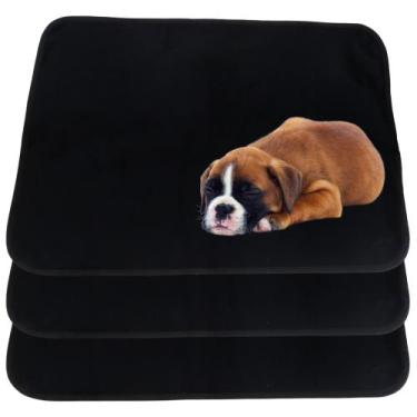 Imagem de 3 Tapetinhos Macios para Dormir Pet Antipulgas 200 Lavagens 70x50 Pret