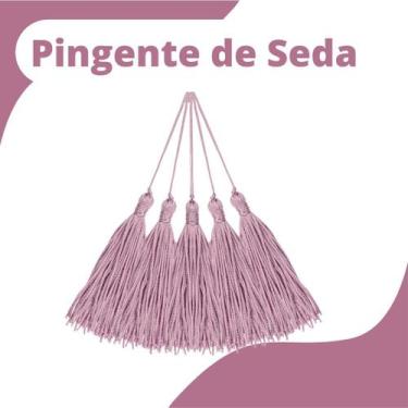 Imagem de Pingente De Seda Tassel - Franja - Rose - Com 20 Unidades - Nybc