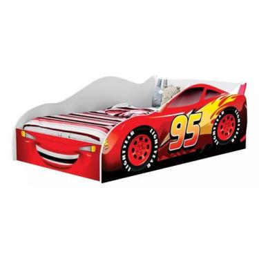 Imagem de Mini Cama Carro 1,50 Infantil Vermelha Relâmpago MacQueen Criança - An
