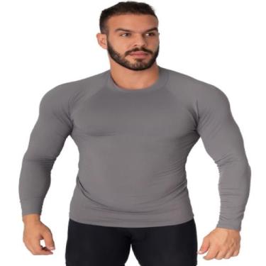 Imagem de Blusa Térmica Masculina Poliamida Segunda Pele - WLS Modas, GG, Cinza,