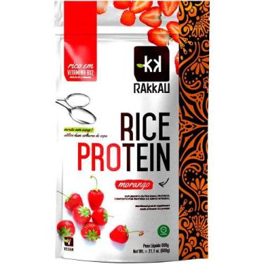 Imagem de Rice Protein Morango Rakkau 600g - Vegano - Proteína Arroz