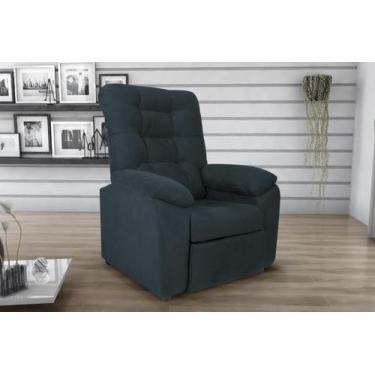 Imagem de Poltrona Reclinável MX61 Onix Suede Petroleo B 257 - Matrix - LM DECOR