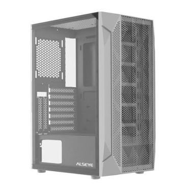 Imagem de Gabinete Gamer Alseye Pinwheel Mesh, Mid-Tower, Lateral de Vidro, Bran