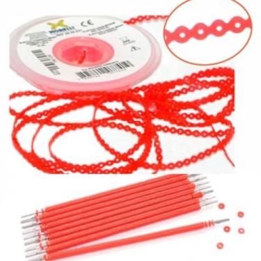 Imagem de Kit 10 elastic bengala vermelho cristal + 1 corrente vermelho cristal 