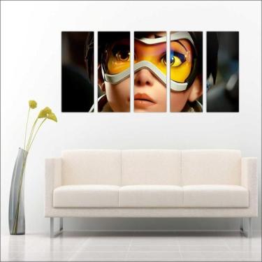 Imagem de Quadro Decorativo Games Overwatch Jogos Mosaico Com 5 Peças GG10 - Vit