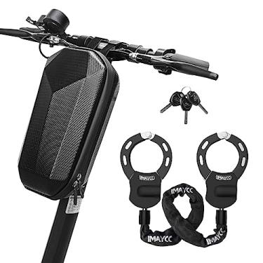 Imagem de Cadeado de corrente de scooter, bolsa de scooter, acessórios de scooter elétrico, trava de segurança antifurto, trava de corrente para algemas e bolsa para scooter elétrica, motocicleta, bicicleta