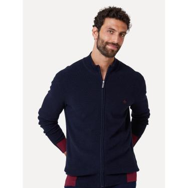 Imagem de Blusa Dudalina Masculina Tricot Microtextura Azul Marinho-Masculino